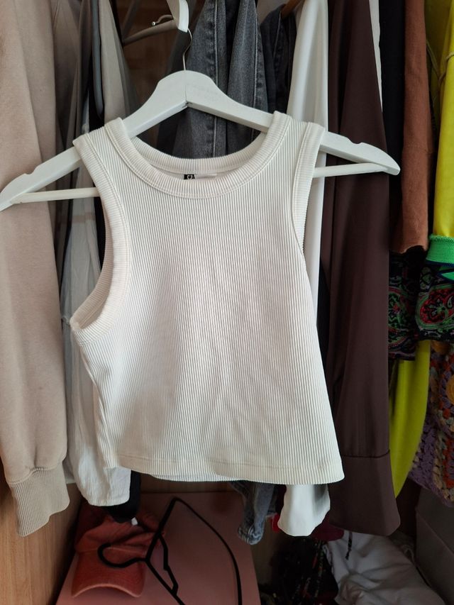Top H&M blanco - crop