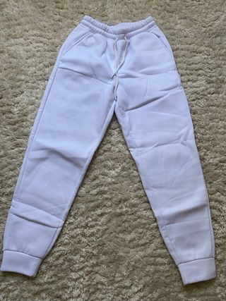 Pantalones chándal shein blancos