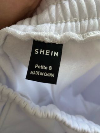 Pantalones chándal shein blancos