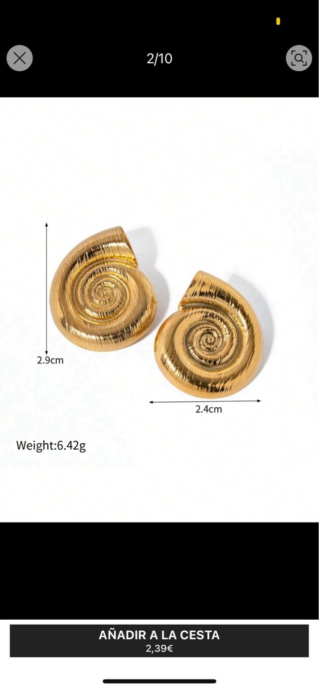 pendientes espiral de acero 