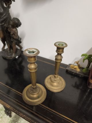 Candelabros Luis XVI dorados