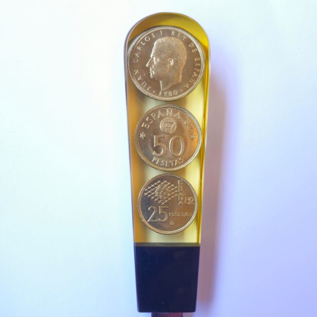 Abrecartas monedas conmemorativa Mundial 1982.