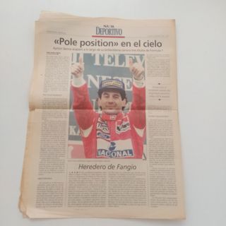 Periódico - Muerte de Ayrton Senna. Fórmula 1.