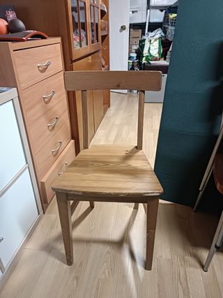 Ofera! Silla madera vintage marrón