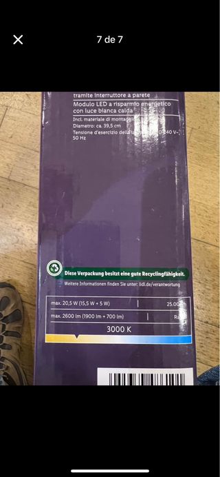 Candeeiro LED Livarno - Novo