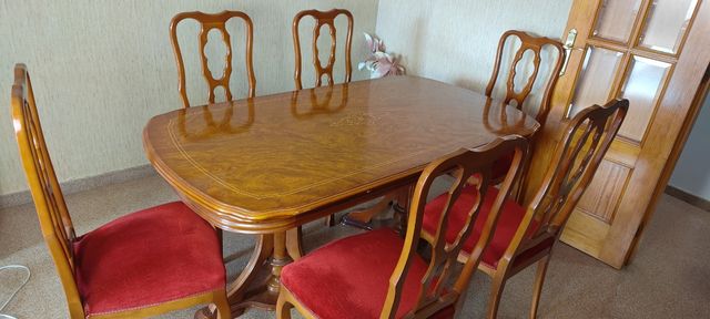 Mesa Comedor Madera + 6 Sillas