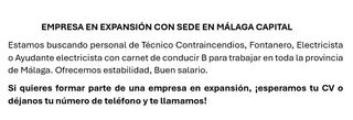 EMPRESA EN EXPANSIÓN CON SEDE EN MÁLAGA CAPITAL