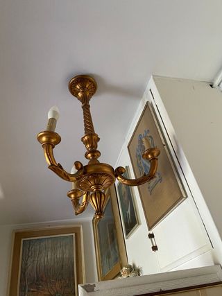 Lampadario vintage dorato