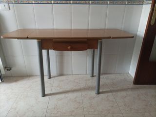 Mesa cocina extensible 90x55 -madera-metal