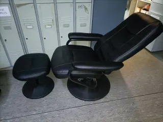 Sillón relax piel sintética negro