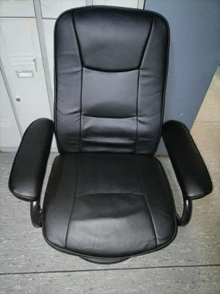 Sillón relax piel sintética negro