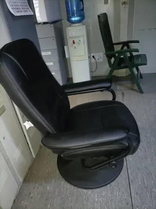 Sillón relax piel sintética negro