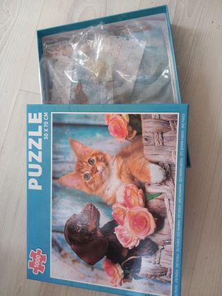 Puzzle 1000 piezas - Perrito y Gatito