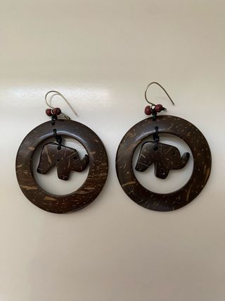 Pendientes elefante coco