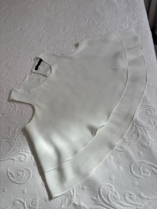 Blusa beige Zara Basic talla S