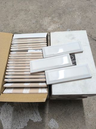 Azulejos blancos - 4 cajas