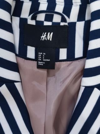 Americana rayas navy-blanco