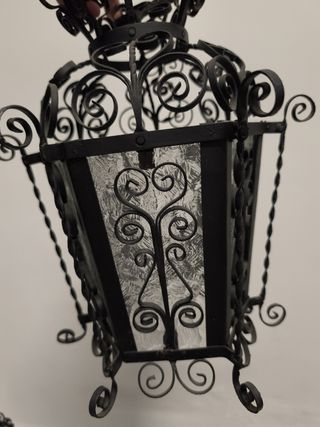 Farol antiguo hierro forjado