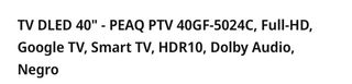 TV 40" DLED Full HD Google TV