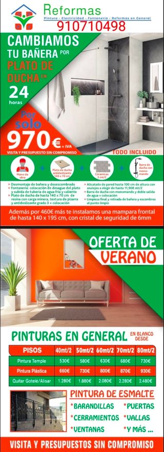Reformas y pintura, visita y presupuesto sin coste