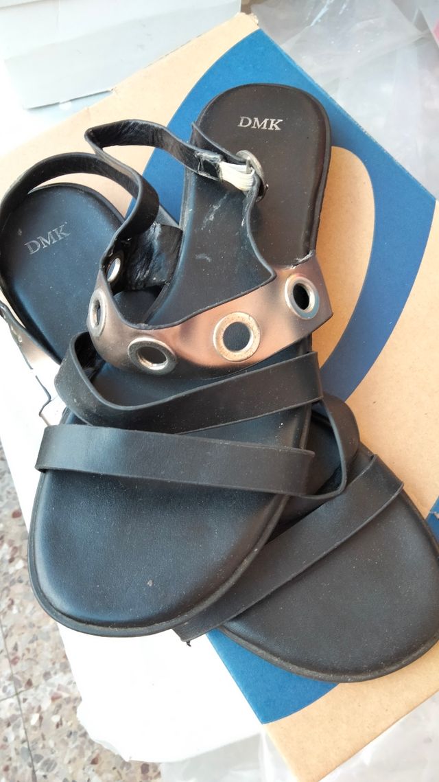 Sandali DMK neri e argento