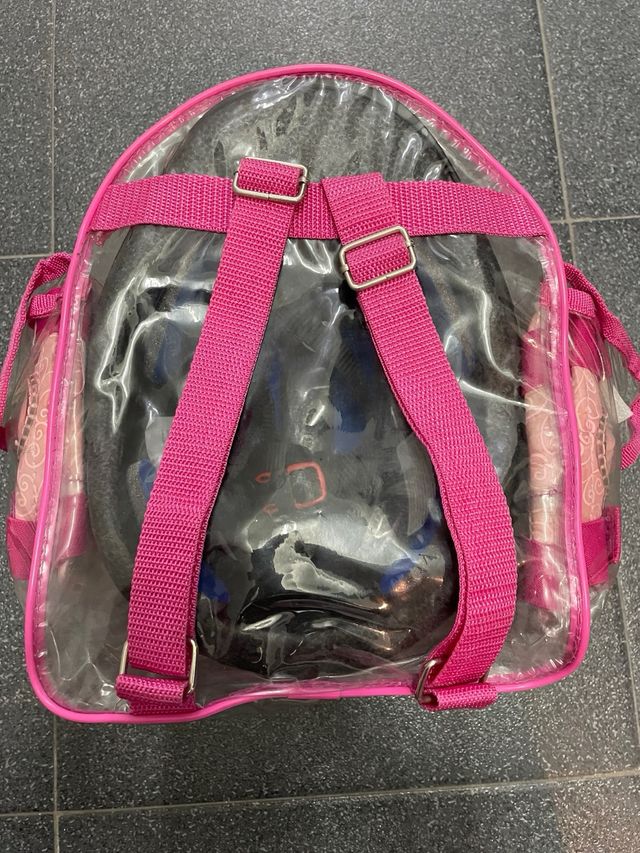 Casco y protecciones bici niña princesas Disney