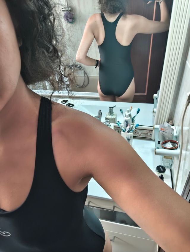 Bañador natación mujer - Negro un solo uso