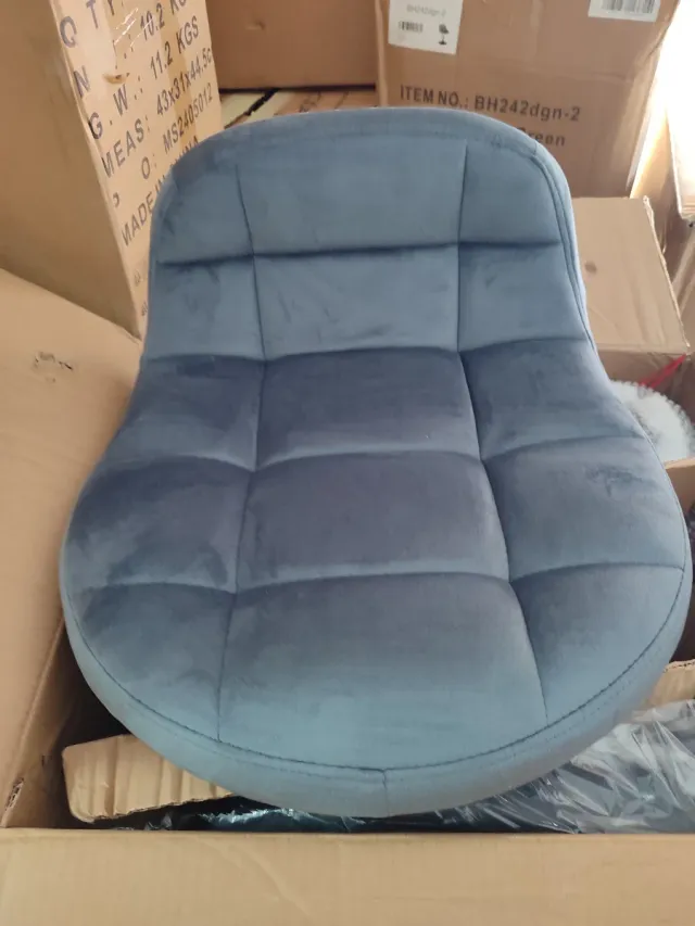 ✅Taburete Bar cocina alto terciopelo gris nuevo