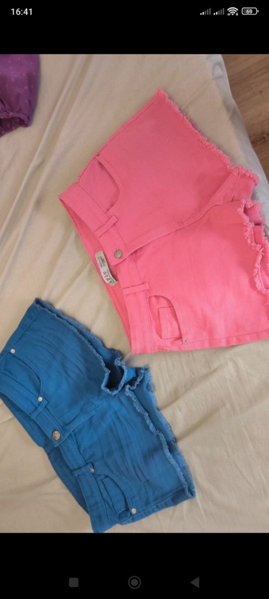Shorts mujer - Azul, Rosa