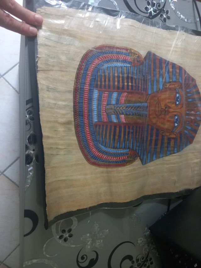 Papiro Antico Egizio - Maschera Tutankhamon
