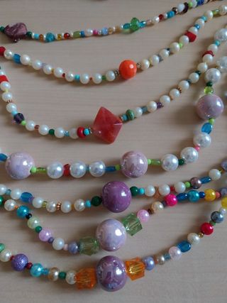 Collana multifilo multicolor