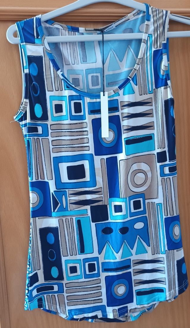 Blusa italiana - Azul y blanco