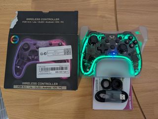 Mando inalámbrico RGB para NS, Android, iOS y PC