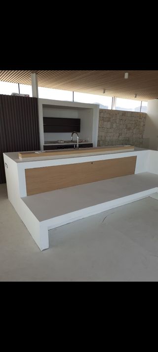 Encimera microcemento exterior