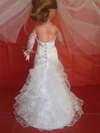 Vestido novia para muñeca Nancy