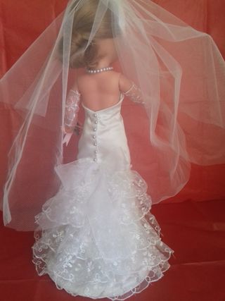 Vestido novia para muñeca Nancy
