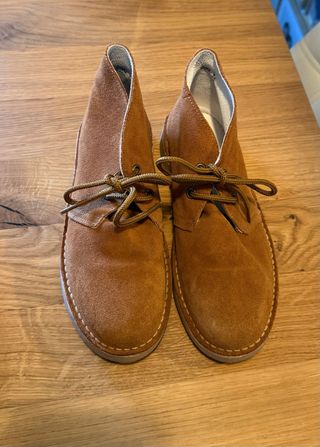 Botines serraje marrón, talla 36