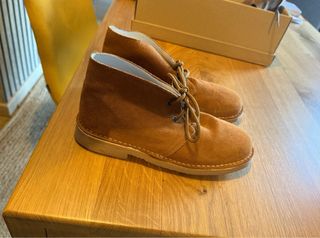 Botines serraje marrón, talla 36