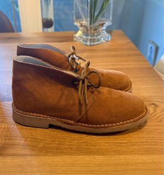 Botines serraje marrón, talla 36