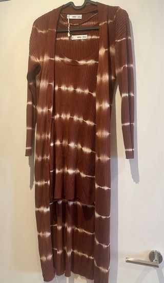 Conjunto MNG marrón - Cardigan y camiseta