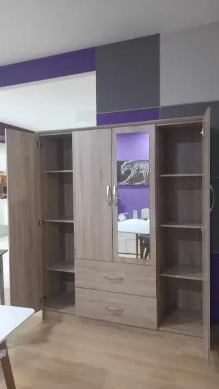 ARMARIO CUATRO PUERTAS DN BLANCO O CAFÉ