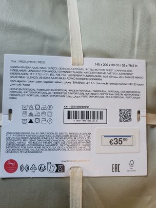 Sábana bajera 100% algodón satinado verde (nueva)