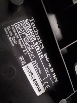 Sistema de sonido Technics 5.1