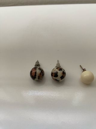 Pendientes perlas: Blanco & Verde