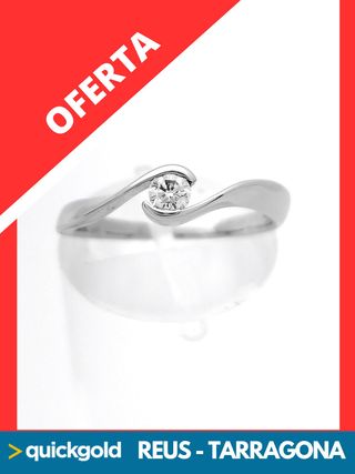 TV449 ANILLO ORO BLANCO 18K  DIAMANTES  T12/52 