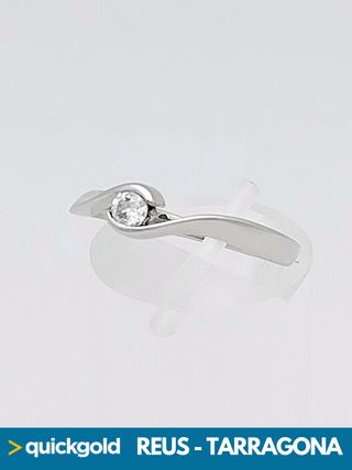 TV449 ANILLO ORO BLANCO 18K  DIAMANTES  T12/52 