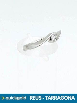 TV449 ANILLO ORO BLANCO 18K  DIAMANTES  T12/52 