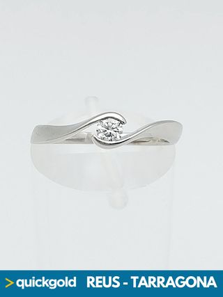 TV449 ANILLO ORO BLANCO 18K  DIAMANTES  T12/52 