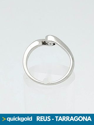 TV449 ANILLO ORO BLANCO 18K  DIAMANTES  T12/52 