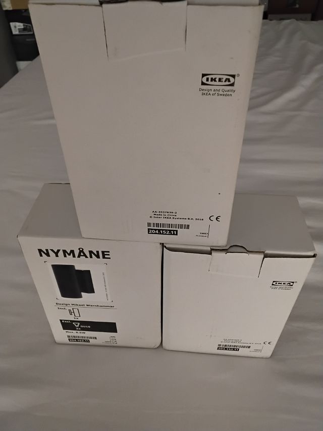 3 Lámparas NYMÅNE IKEA - Negro